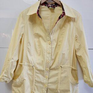 Woman's Yellow Trench Coat